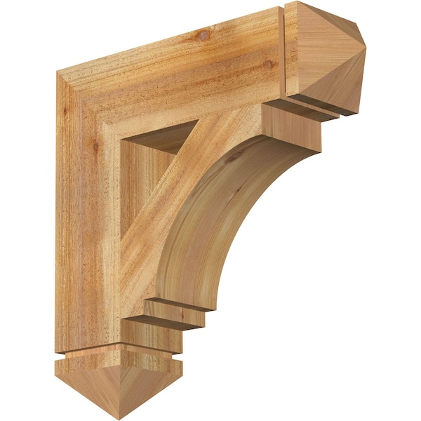 Ekena Millwork Imperial Arts & Crafts Rough Sawn Bracket, Western Red Cedar, 6"W x 24"D x 24"H BKT06X24X24IMP03RWR - main